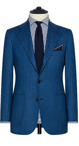 bespoke tailored men's Single Breasted Blazer - Patch Pockets