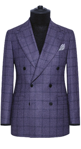 bespoke tailored men's Double Breasted Blazer - Wide Lapels