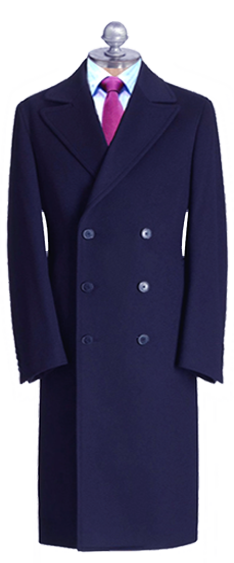 Bespoke double breasted men's overcoat